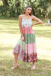 225168 Petal Harmony Boho Maxi Dress
