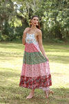 225168 Petal Harmony Boho Maxi Dress