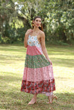 225168 Petal Harmony Boho Maxi Dress