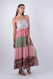 225168 Petal Harmony Boho Maxi Dress