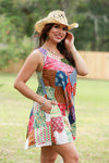225178 Free Spirit Hippie Patchwork Dress