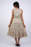 225183 Delicate Cream Floral Maxi Dress