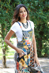 225185 Abstract Allure Patchwork Chic Overall