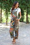 225185 Abstract Allure Patchwork Chic Overall