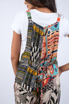 225185 Abstract Allure Patchwork Chic Overall