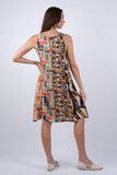 225186XXL Abstract Allure Patchwork Summer Dress XXL