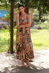 225188 Abstract Allure Patchwork Hippie Romper
