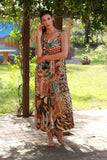 225188 Abstract Allure Patchwork Hippie Romper