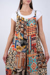 225188 Abstract Allure Patchwork Hippie Romper