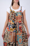 225188 Abstract Allure Patchwork Hippie Romper