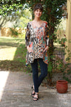 225191 Abstract Allure Hippie Patchwork Tunic
