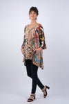 225191 Abstract Allure Hippie Patchwork Tunic