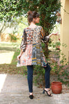 225191 Abstract Allure Hippie Patchwork Tunic