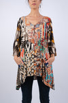 225191 Abstract Allure Hippie Patchwork Tunic