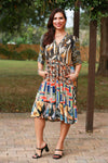 225192 Abstract Allure Boho Dress