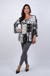 225196 Black & White Patchwork Top