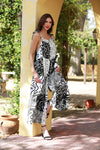 225198 Black & White Aura Patchwork Romper