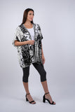 225199 Black & White Aura Patchwork Caridgan