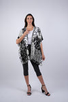 225199 Black & White Aura Patchwork Caridgan