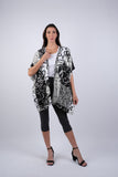 225199 Black & White Aura Patchwork Caridgan