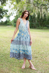 225216 Bluebell Breeze Patchwork Summer Dress
