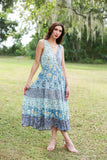 225216 Bluebell Breeze Patchwork Summer Dress