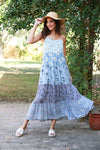 225217 Five Step Bluebell Maxi Patchwork Summer Dress