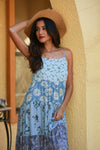 225217 Five Step Bluebell Maxi Patchwork Summer Dress