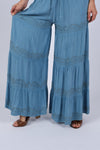 225224 Embroidered Artisan Blue Pants