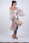 225244 Lightweight Rosy Mosiac Patchwork Cardigan