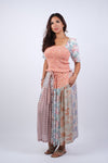 225245 Rosy Mosiac Patchwork Crop Top