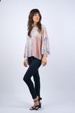 225247 Rosy Mosiac Patchwork Breezy Top