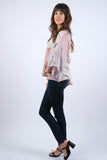 225247 Rosy Mosiac Patchwork Breezy Top