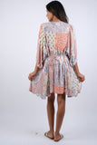 225249 Rosy Mosiac Patchwork Summer Dress