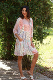 225249 Rosy Mosiac Patchwork Summer Dress