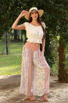 225252 Rosy Mosiac Patchwork Palazzo Pants
