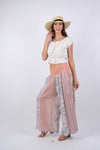 225252 Rosy Mosiac Patchwork Palazzo Pants