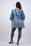 225264 Saphire Ocean V Neck Patchwork Tunic
