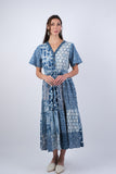 225268 Saphire Ocean Patchwork Wanderer Dress