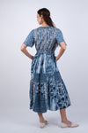 225268 Saphire Ocean Patchwork Wanderer Dress
