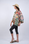 225273 Tropical Chic Patchwork Kimono Top