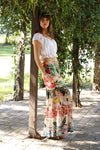 225276 Tropical Bohemian Chic Tiered Palazzo Pants