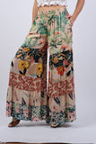 225276 Tropical Bohemian Chic Tiered Palazzo Pants