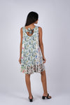 225291 Floral Serenity Patchwork Chic Summer Dress (Sleeveless)