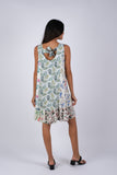 225291 Floral Serenity Patchwork Chic Summer Dress (Sleeveless)