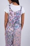 225292/4 Lavender Floral Serenity Patchwork Boho Overalls