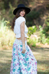 225295/1 White Floral Serenity Patchwork Chic Pants