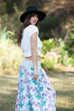225295/1 White Floral Serenity Patchwork Chic Pants