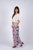 225295/4 Lavender Floral Serenity Patchwork Chic Pants
