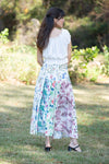 225296 Floral Serenity Patchwork Summer Skirt